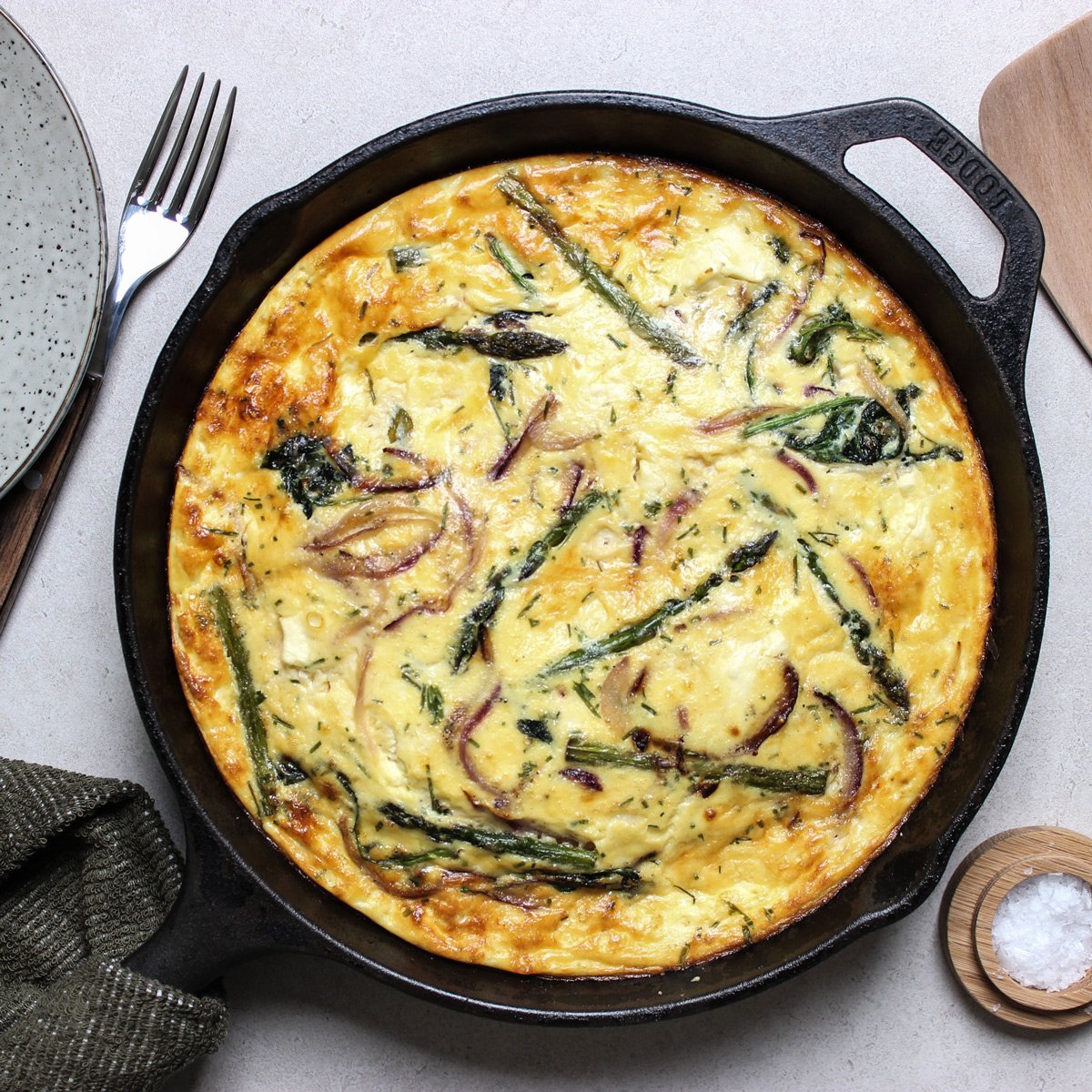 Asparagus, Feta & Yogurt Frittata