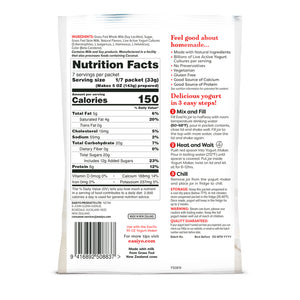 US EasiYo Vanilla Greek Yogurt Product information