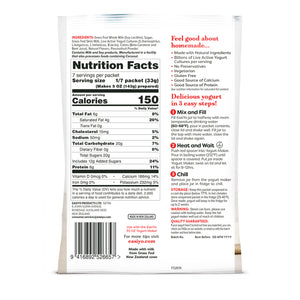 EasiYo PassionFruit Greek Yogurt Nutrition Information